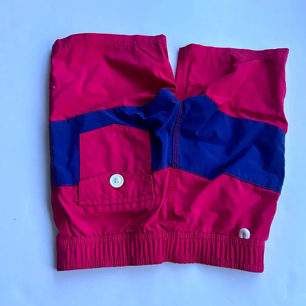 Crewcuts Boys Swim Trunks - Red with Blue Stripes - Size 6